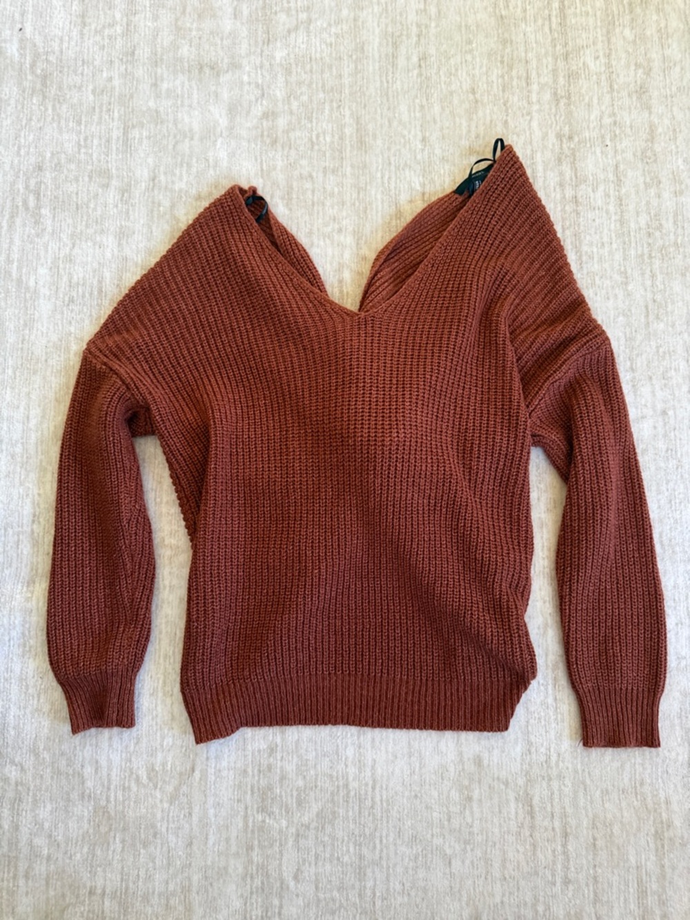 V-Neck Open Back Sweater ** Bundle 5+ items and name your offer!!! 💖💞